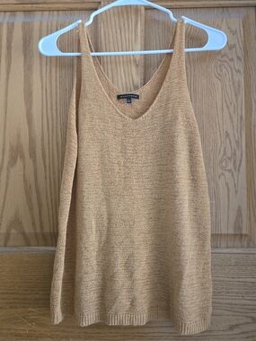 Staccato Tan Knit V-Neck Tank